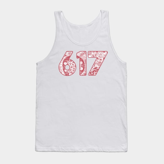 The 617 Area Code doodle Tank Top by emilystp23